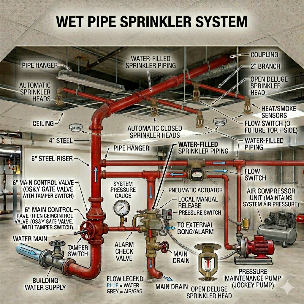 wet pipe fire sprinkler