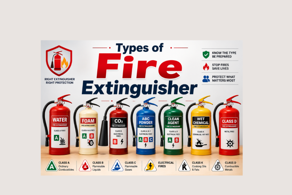 types of fire extinguisher